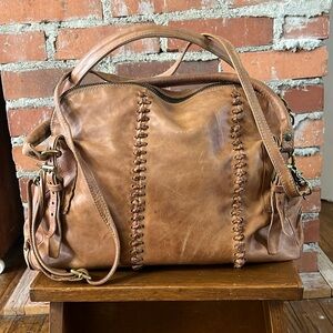 A.S.98 Brown Leather Handbag